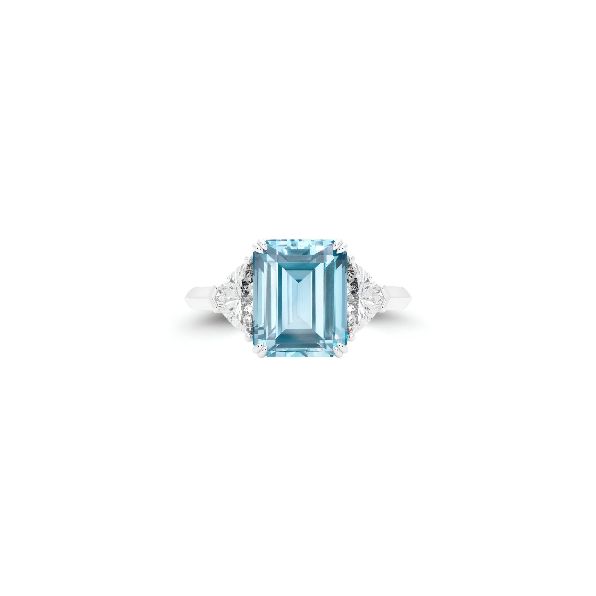 Promise Blue Diamond Emerald Cut High Jewellery Ring
