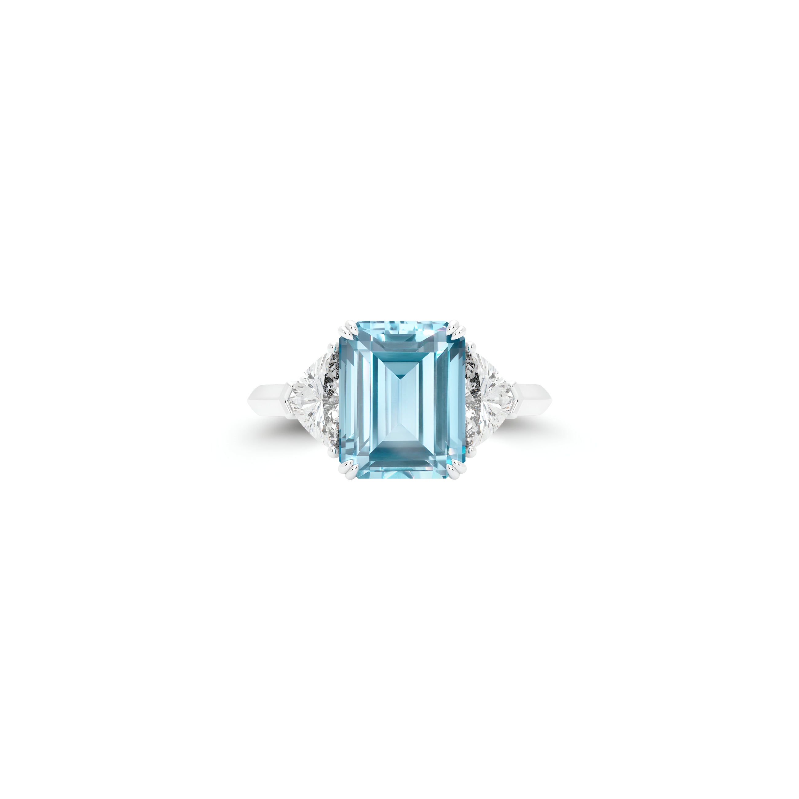 Promise Blue Diamond Emerald Cut High Jewellery Ring