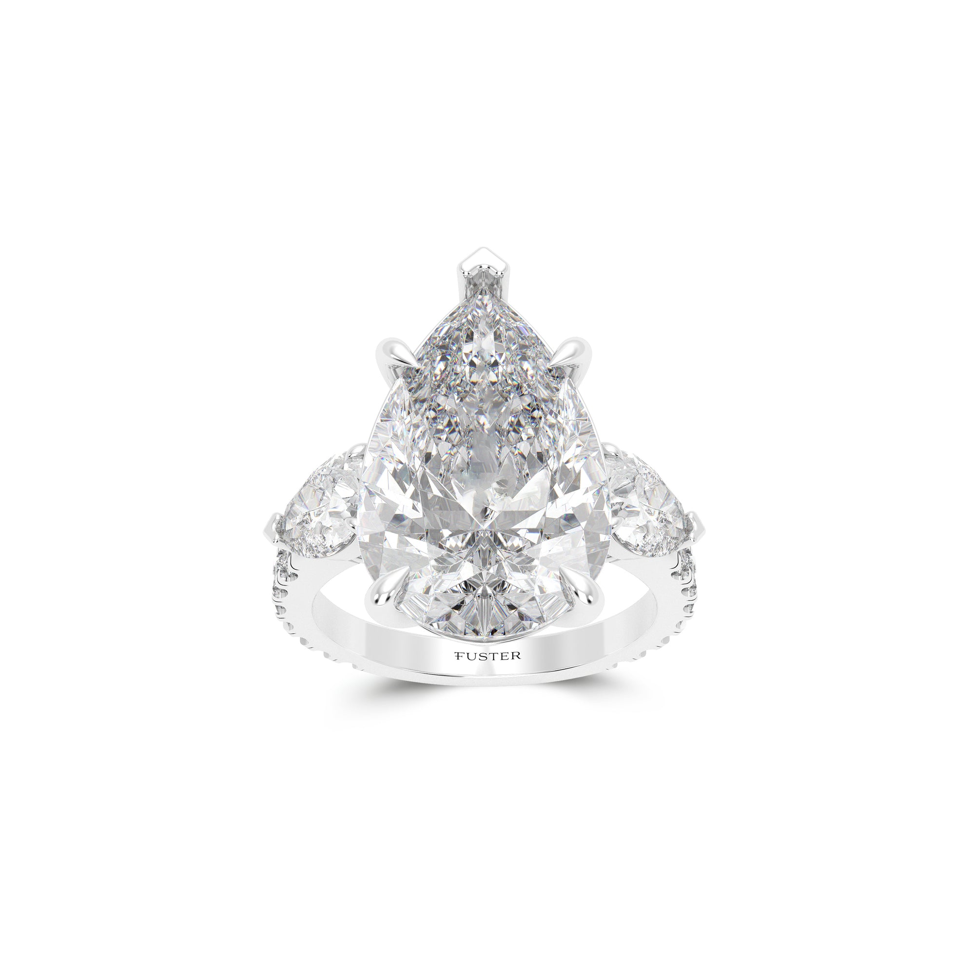 Majestic Pear-Shaped Diamond Ring