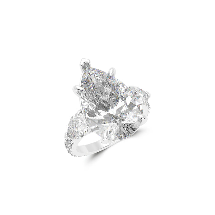 Majestic Pear-Shaped Diamond Ring