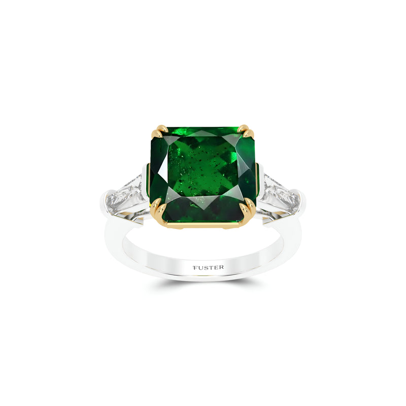 Emerald Square Cut Emerald High Jewellery Ring