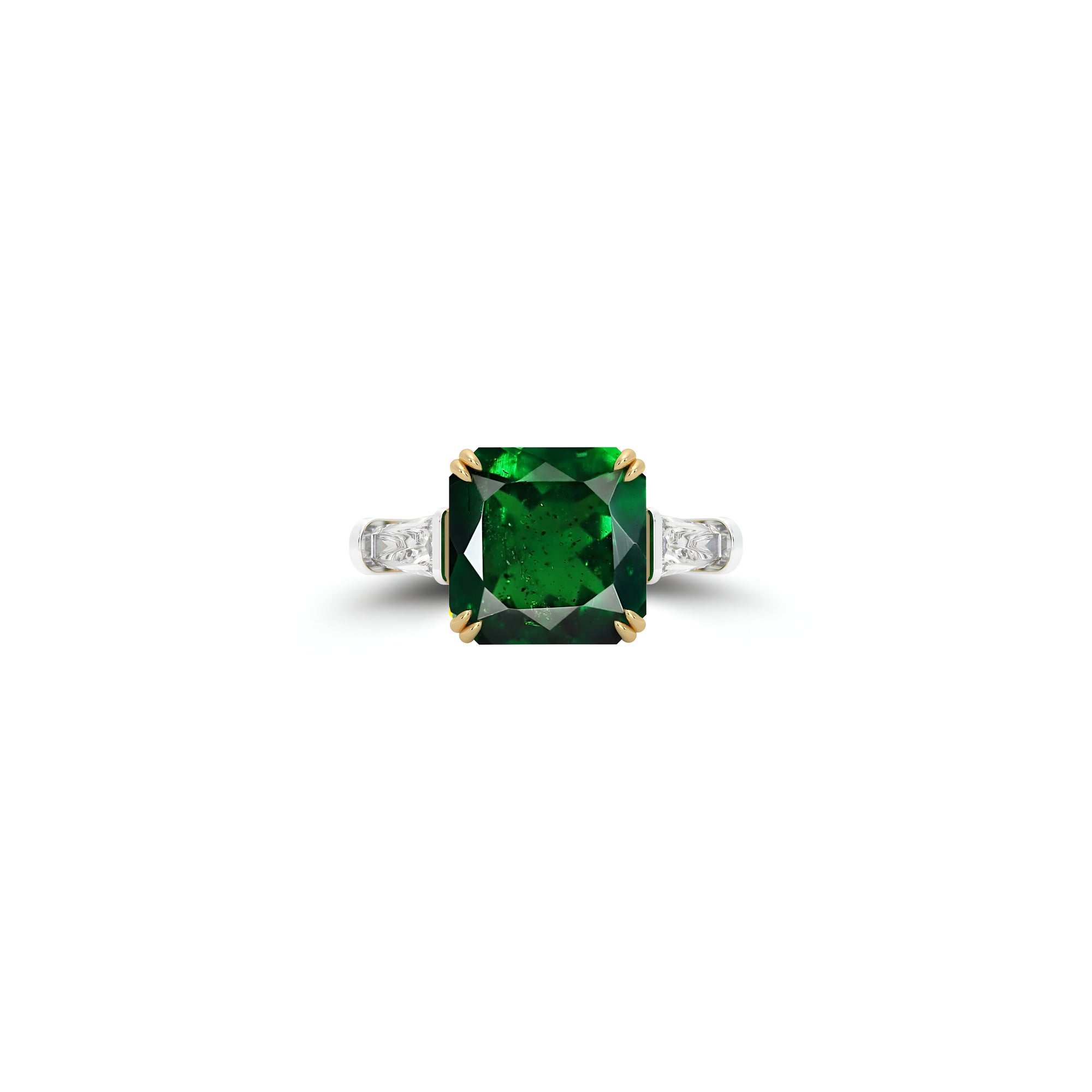 Emerald Square Cut Emerald High Jewellery Ring
