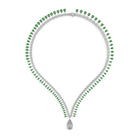 Emerald and White Diamond High Jewellery Necklace