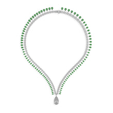 Emerald and White Diamond High Jewellery Necklace