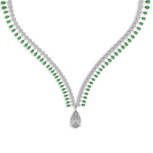 Emerald and White Diamond High Jewellery Necklace