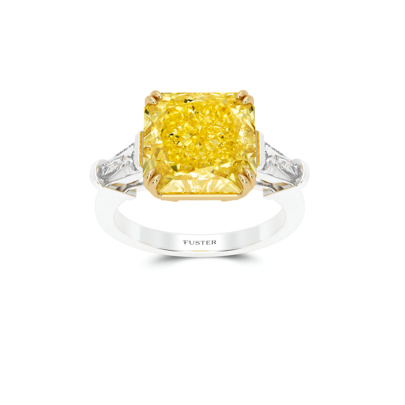 Yellow Diamond Cushion Cut High Jewellery Ring