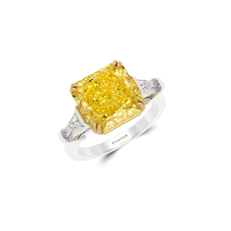 Yellow Diamond Cushion Cut High Jewellery Ring