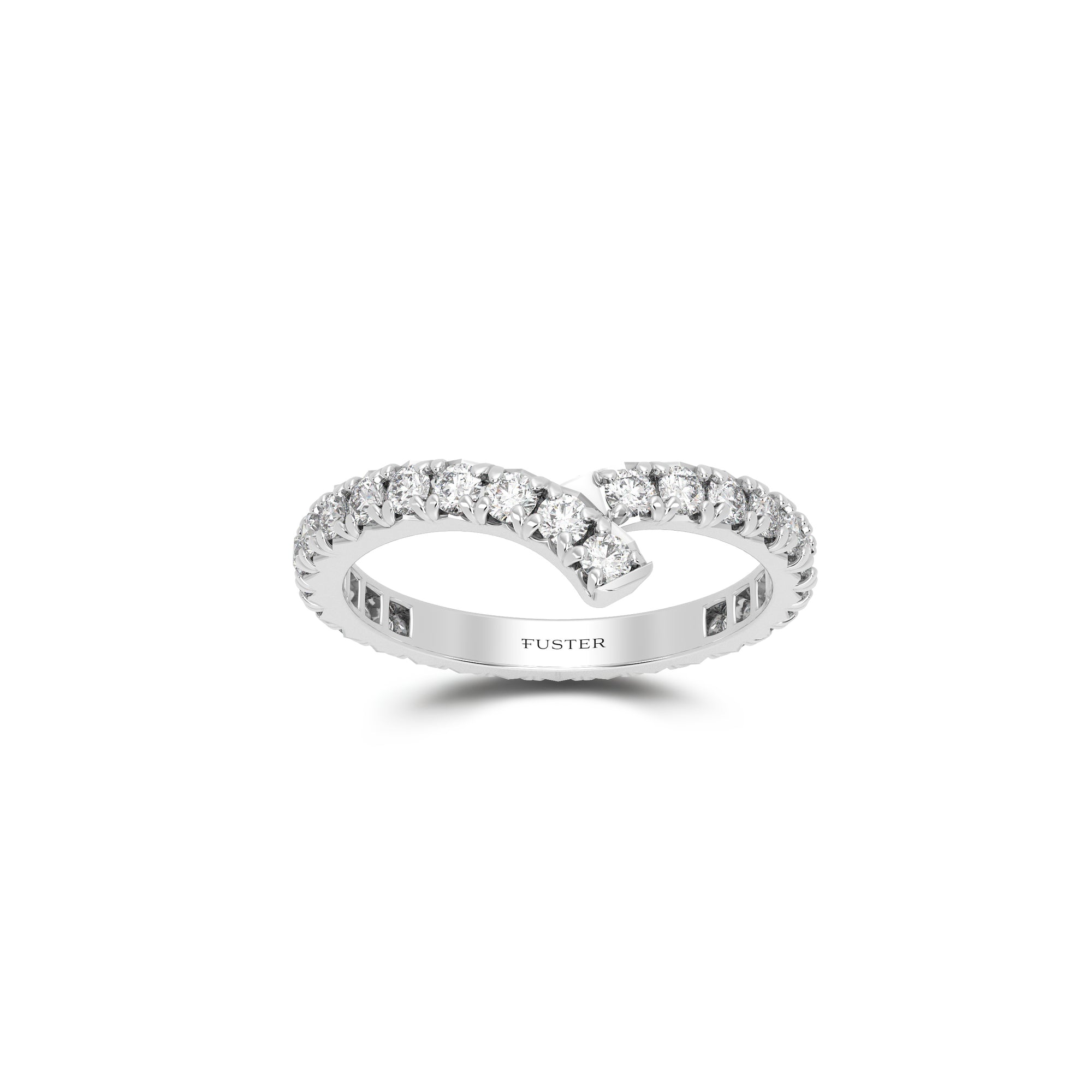 Ribbon Diamond Wedding Band