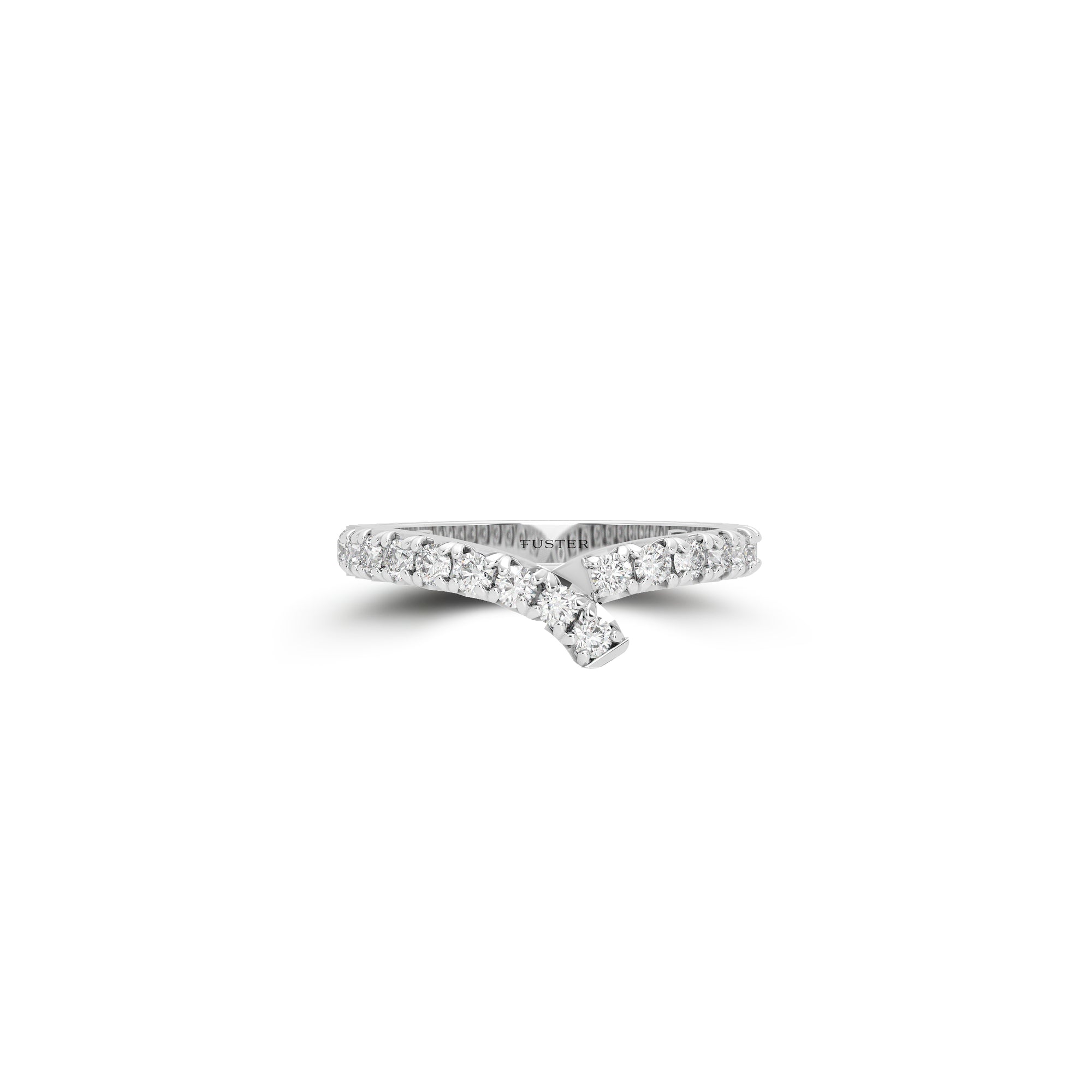 Ribbon Diamond Wedding Band