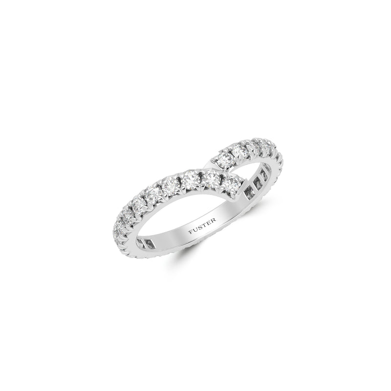 Ribbon Diamond Wedding Band