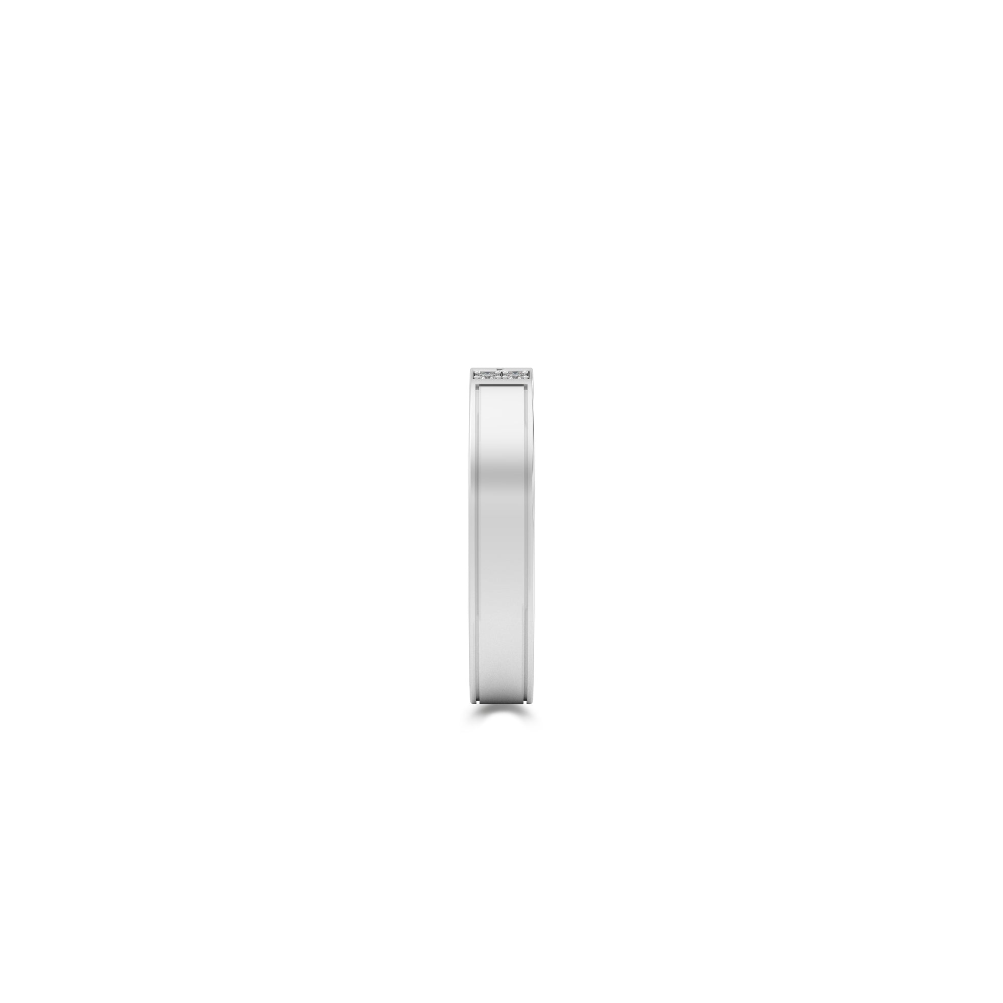 Wide Diamond Wedding Band