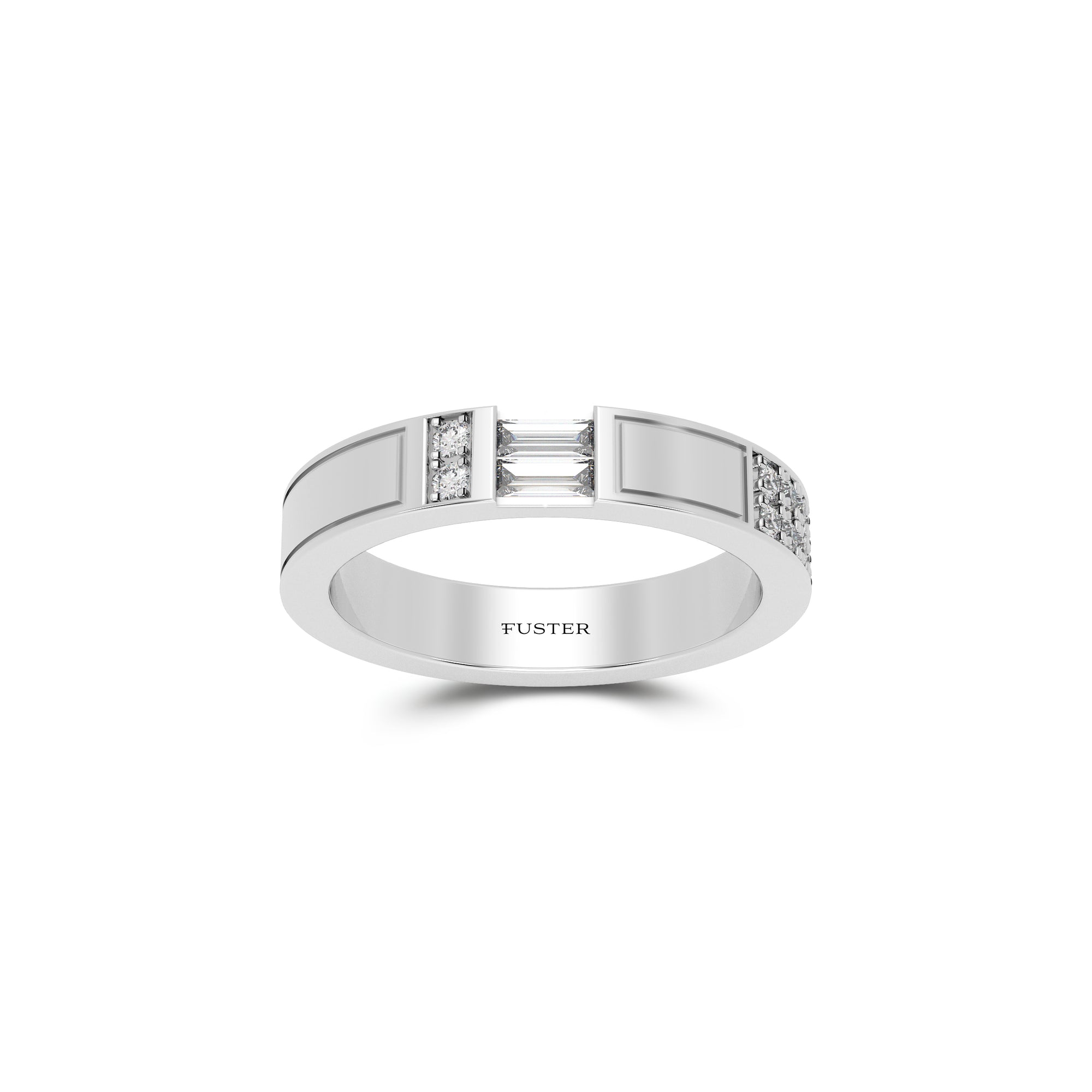 Wide Diamond Wedding Band