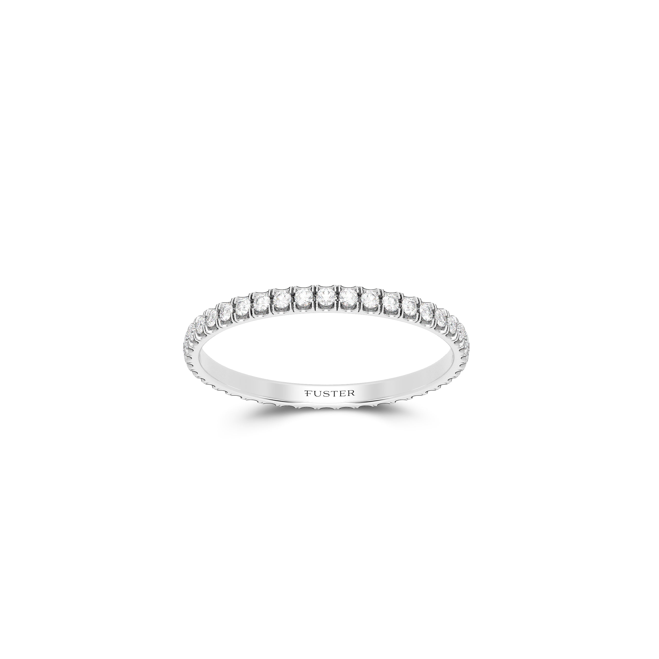 Micropavé Diamond Narrow Wedding Band