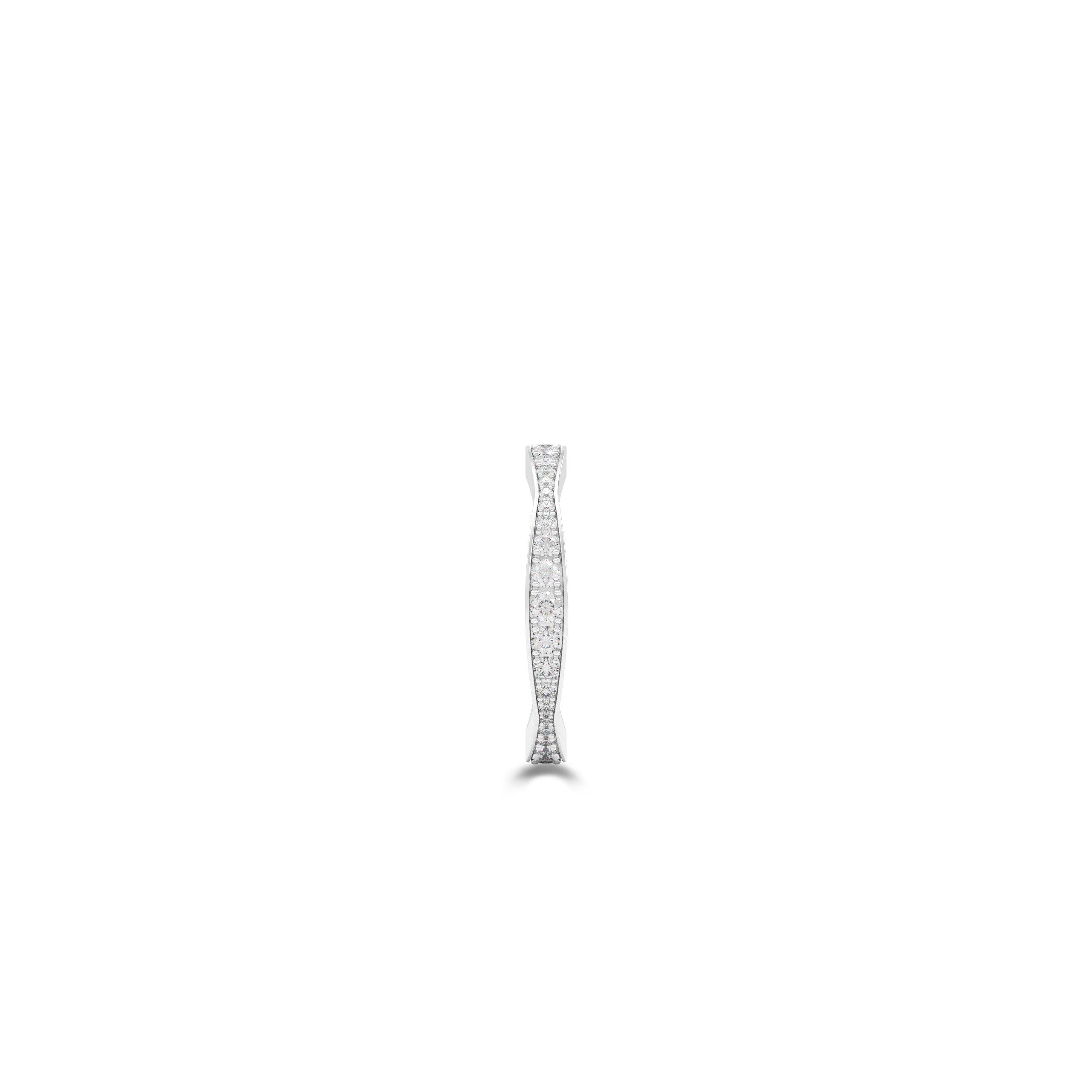 Wave Pave Diamond Wedding Band
