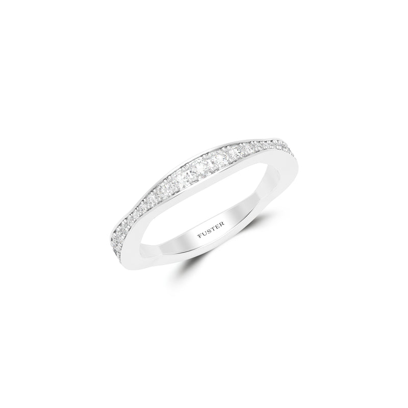 Wave Pave Diamond Wedding Band