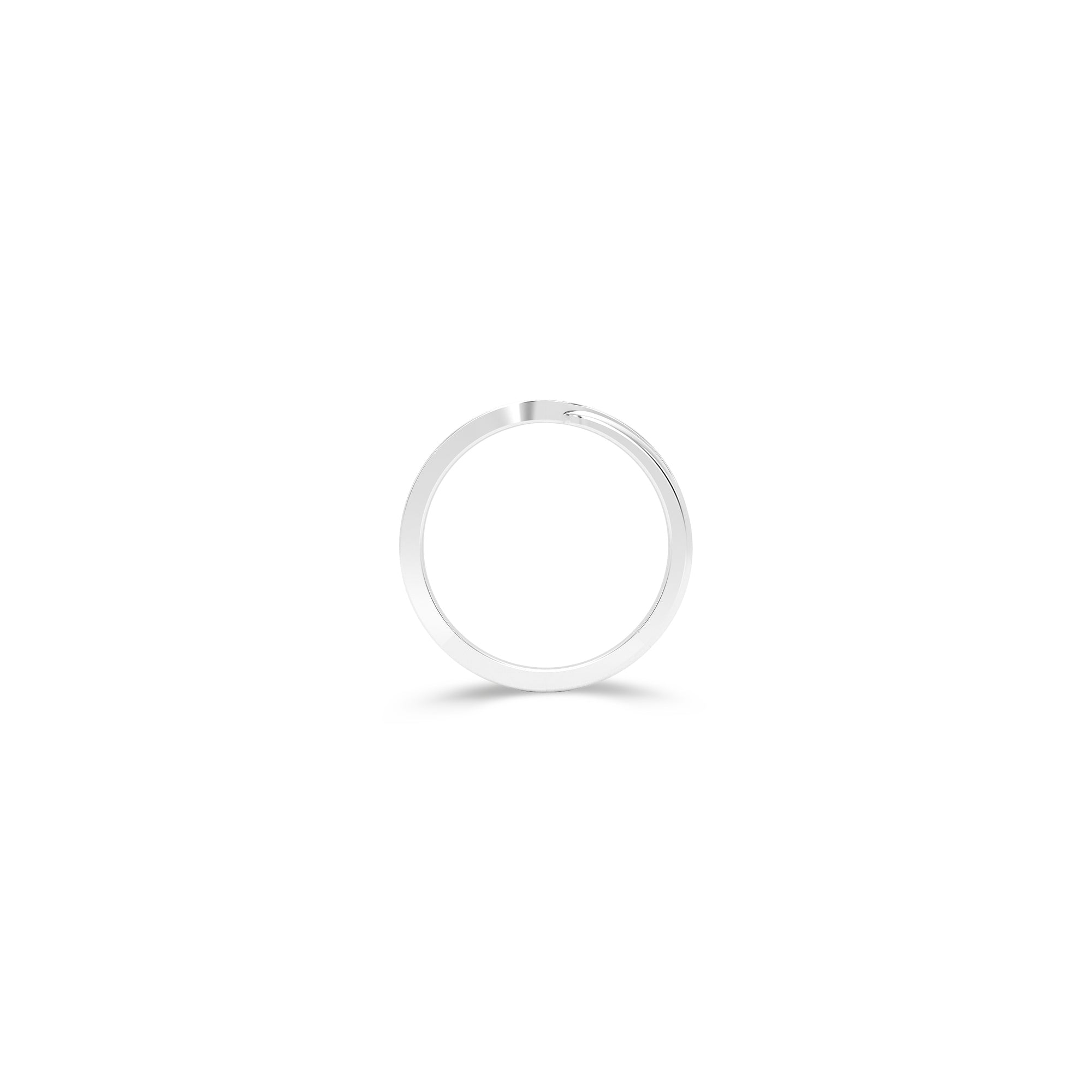 Single Row Pave Diamond Wedding Band
