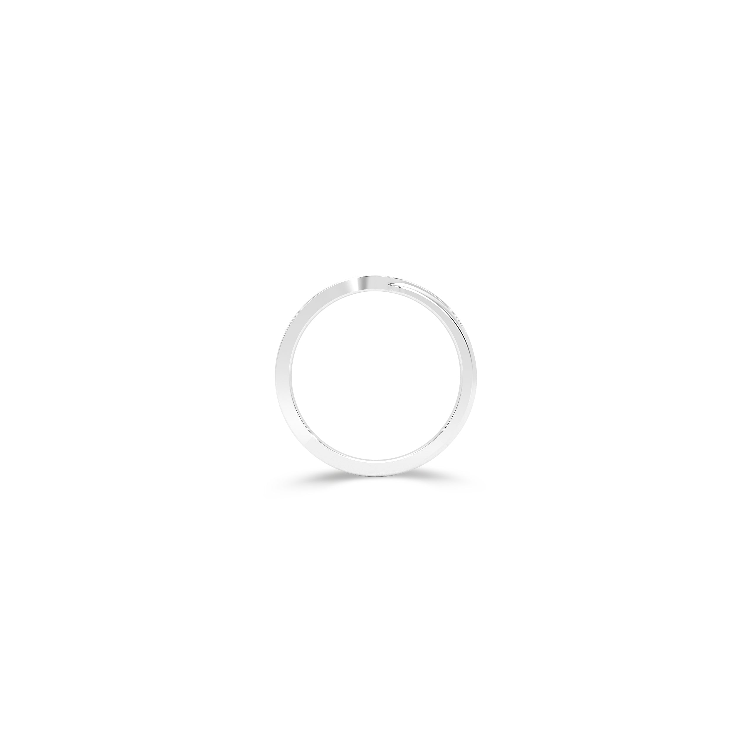 Single Row Pave Diamond Wedding Band