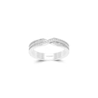 Two Row Pave Diamond Wedding Band