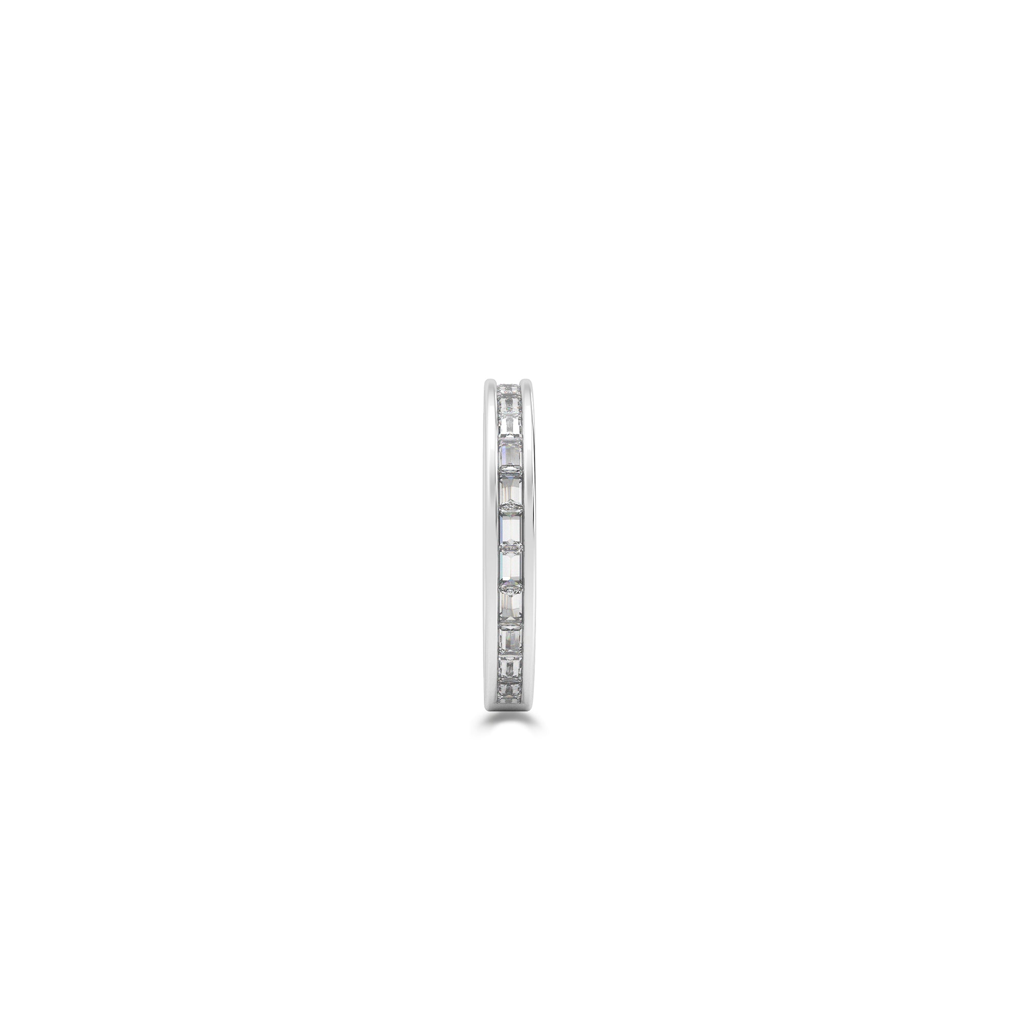 One-Set Baguette-Cut Diamond Wedding Band