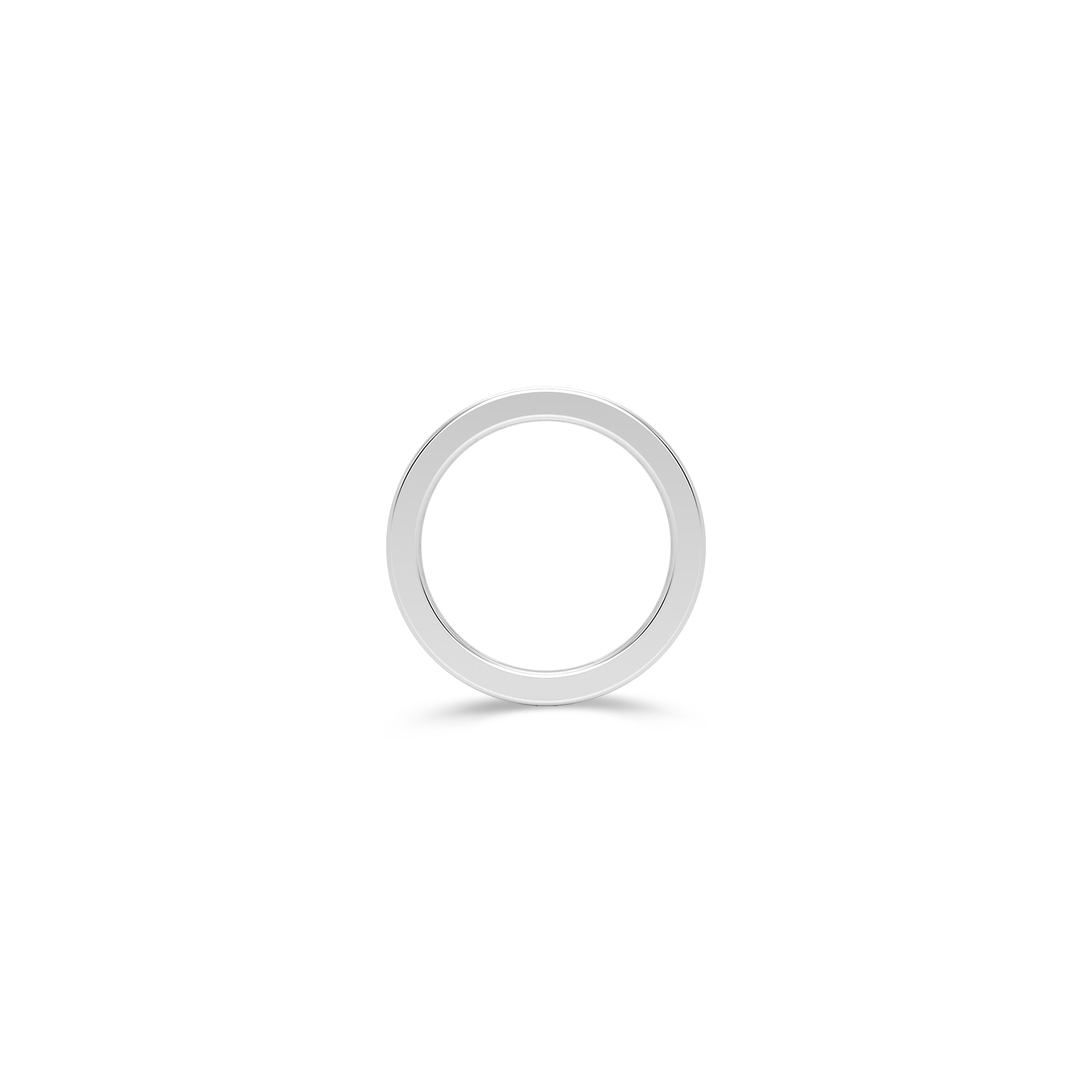 One-Set Baguette-Cut Diamond Wedding Band