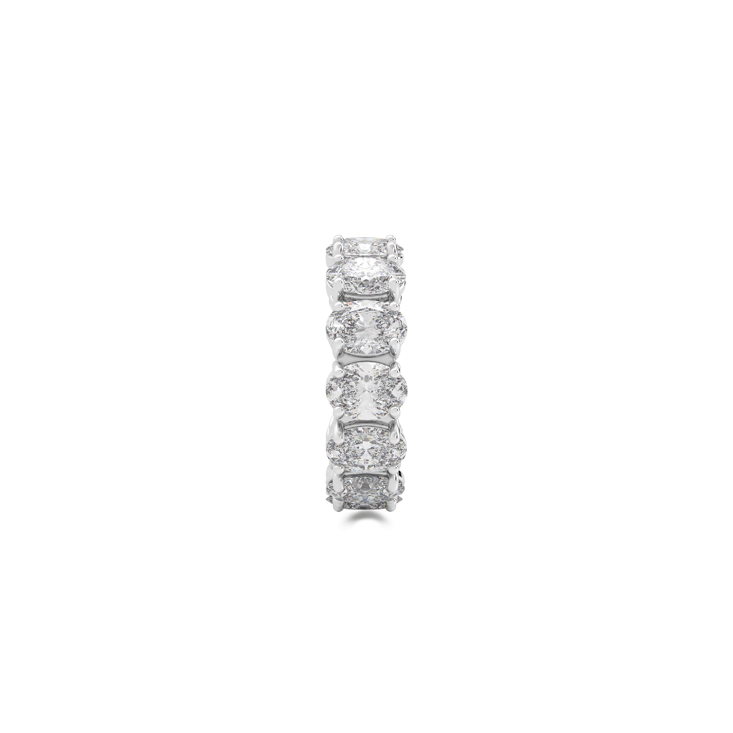 Claw Set Oval Diamond Eternity Ring