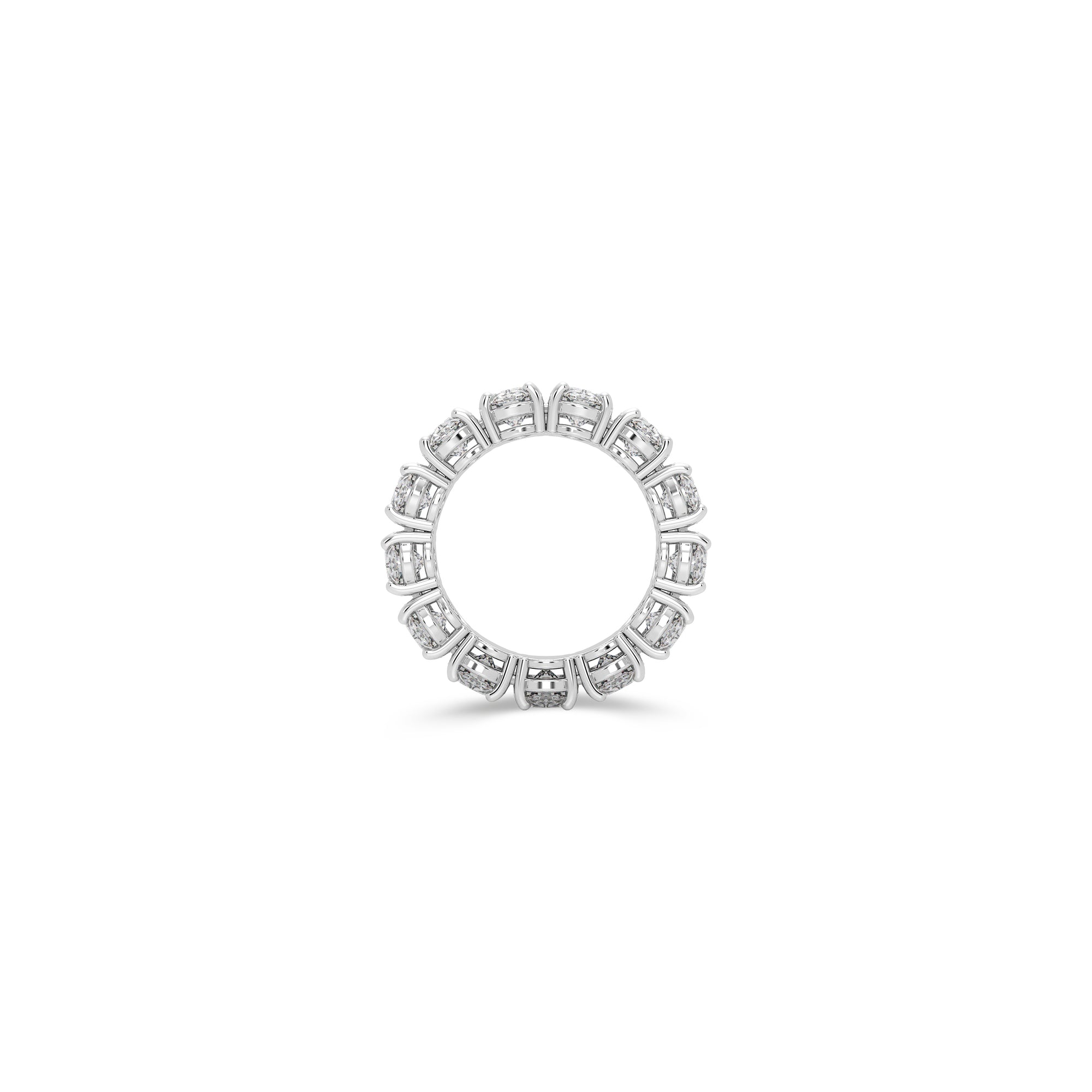 Claw Set Oval Diamond Eternity Ring
