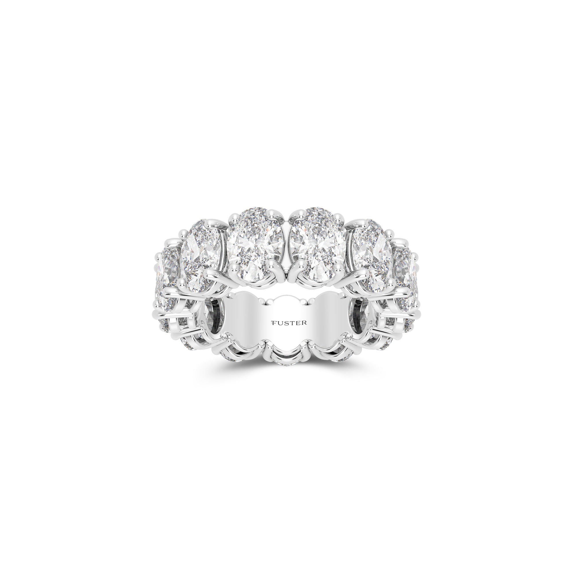 Claw Set Oval Diamond Eternity Ring