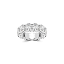 Claw Set Oval Diamond Eternity Ring