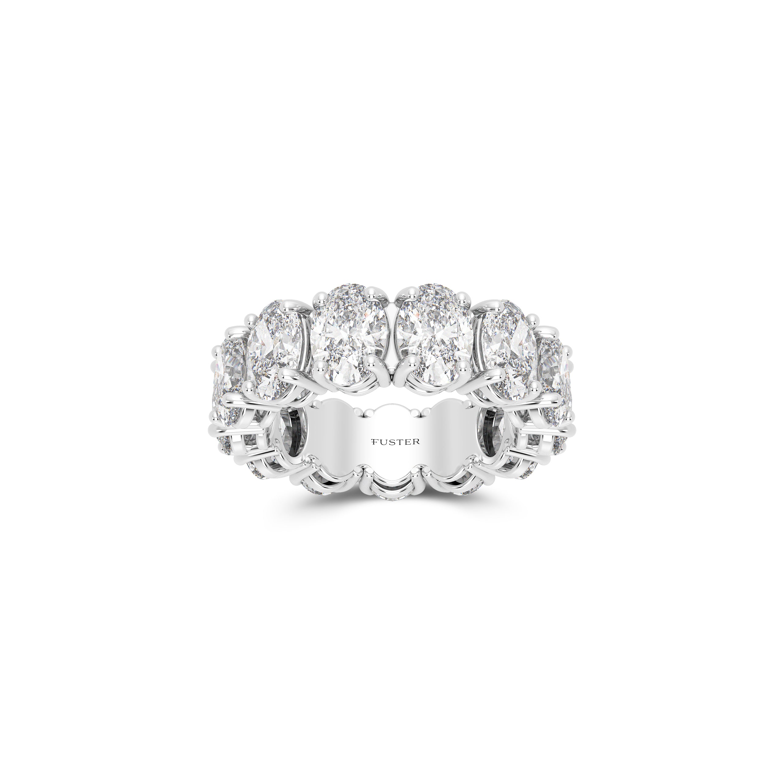 Claw Set Oval Diamond Eternity Ring