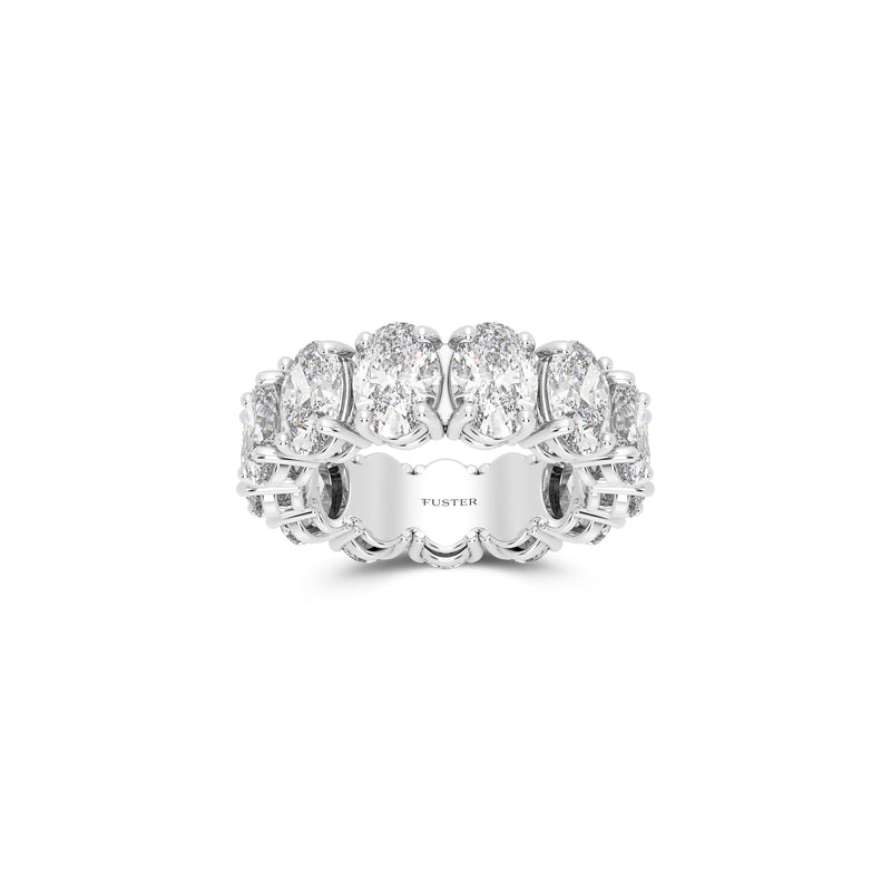 Claw Set Oval Diamond Eternity Ring