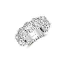 Claw Set Oval Diamond Eternity Ring