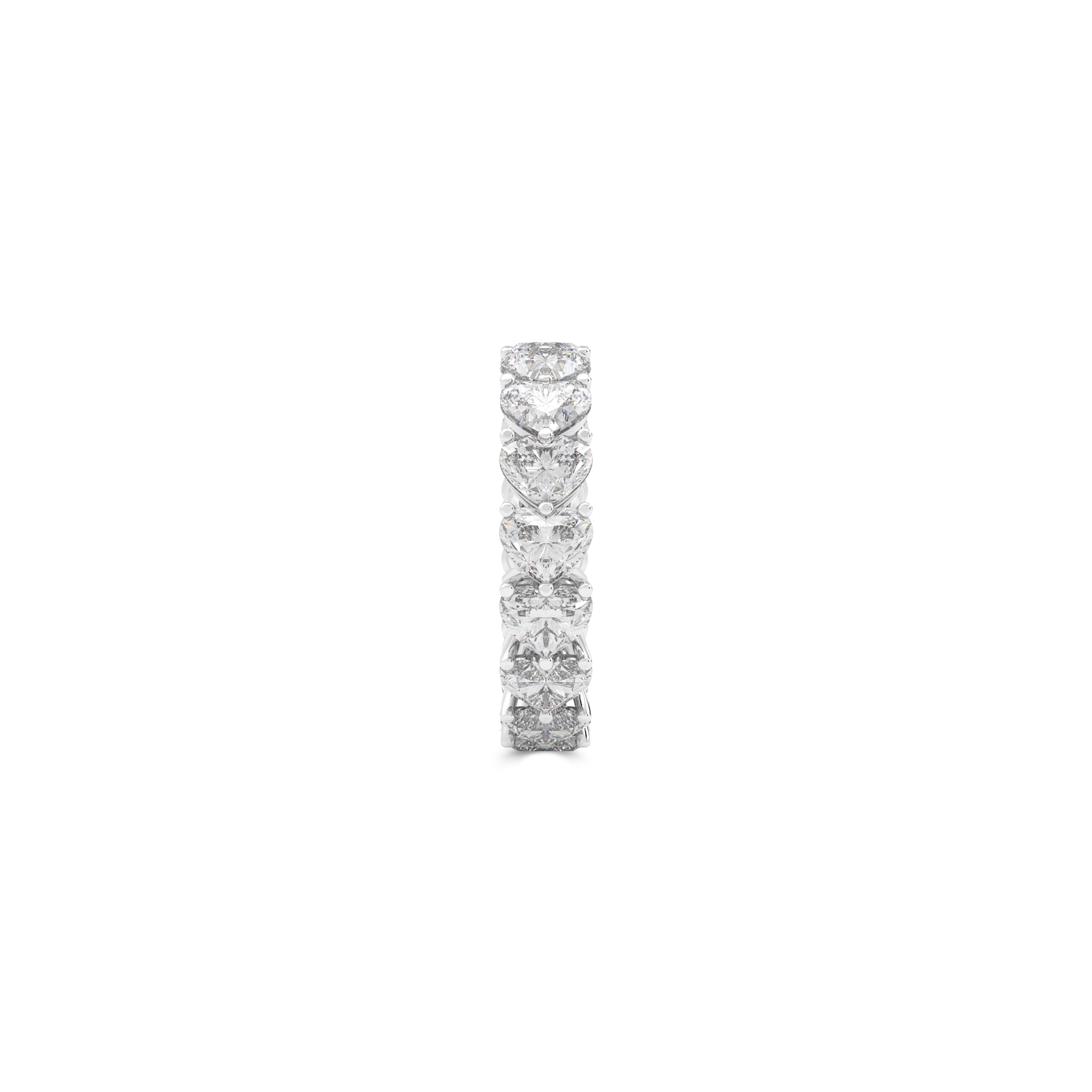 Heart Shape Diamond Wedding Band