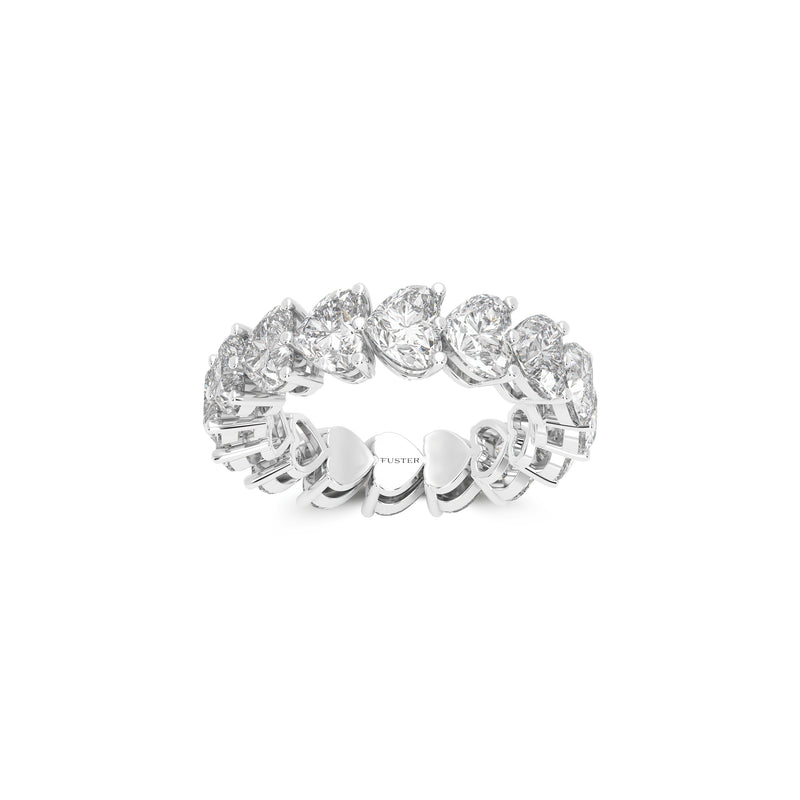 Heart Shape Diamond Wedding Band