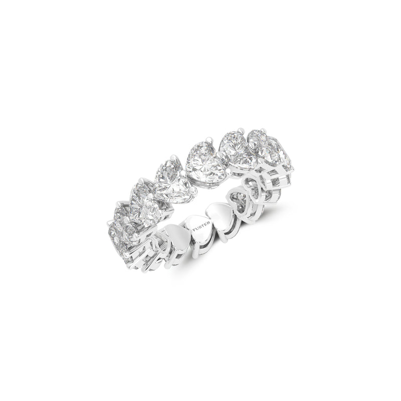 Heart Shape Diamond Wedding Band