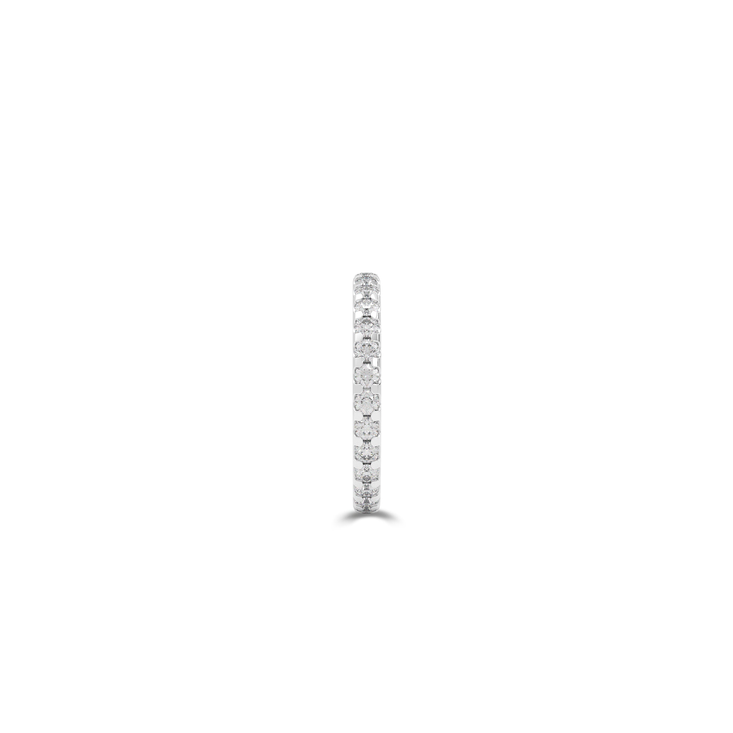 Castle Set Round Diamond Wedding Band