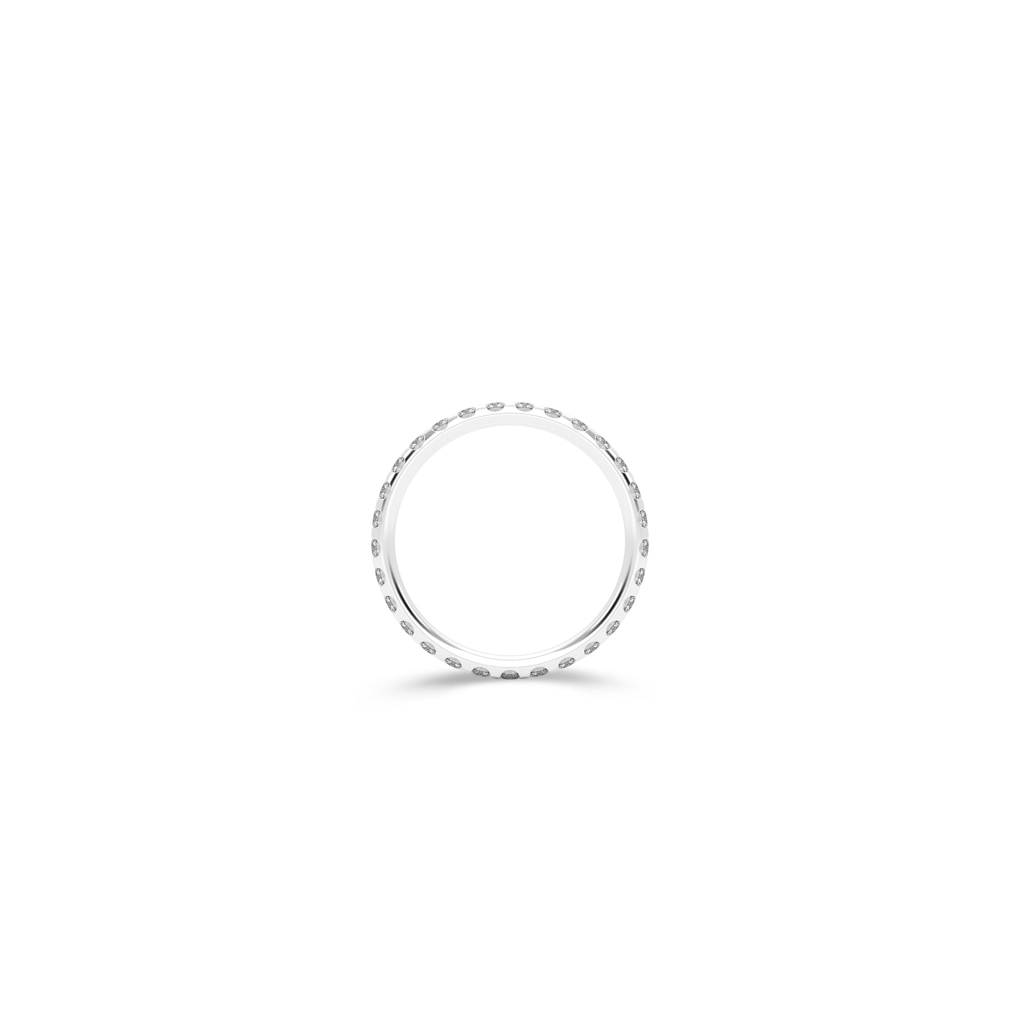Castle Set Round Diamond Wedding Band