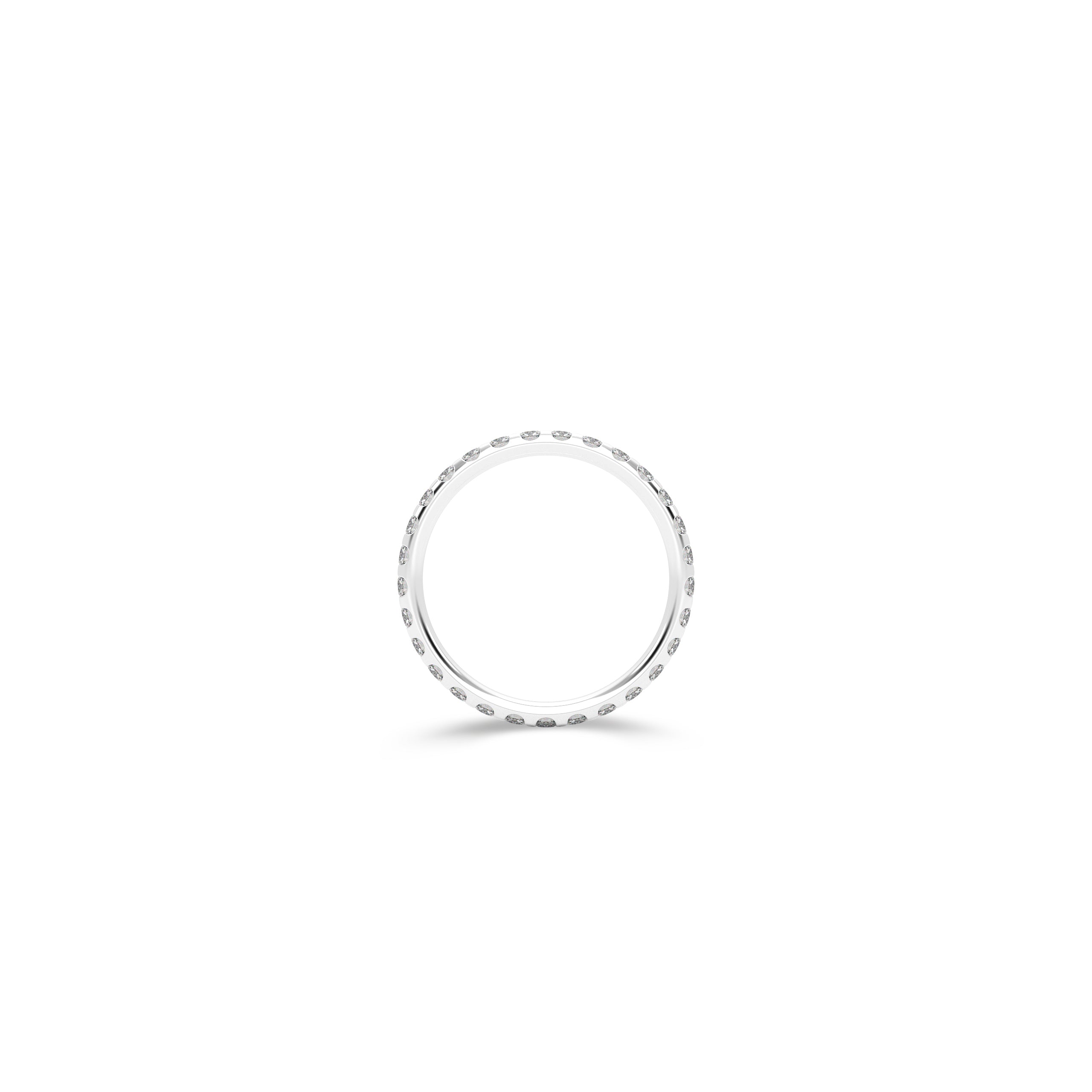 Castle Set Round Diamond Wedding Band