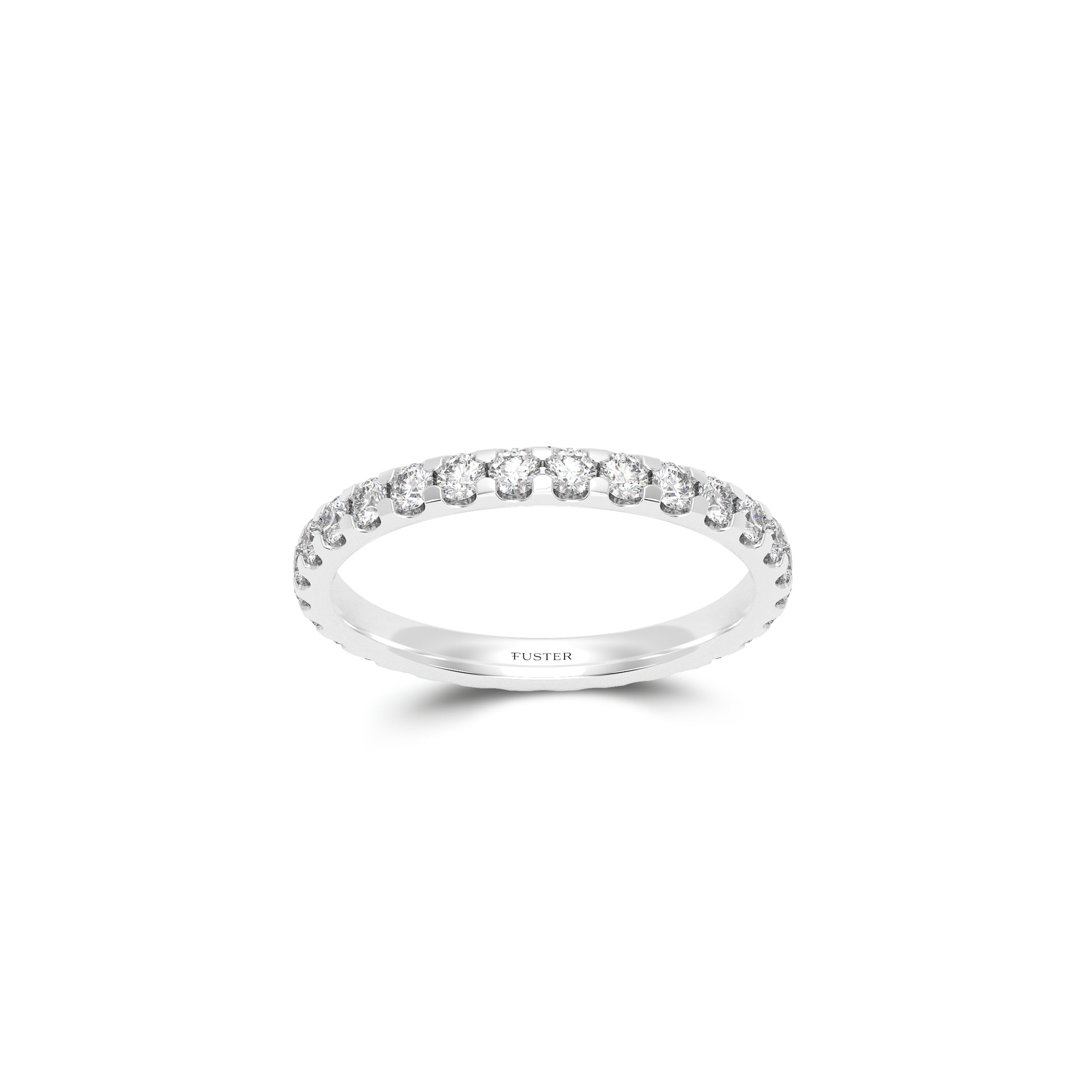 Castle Set Round Diamond Wedding Band