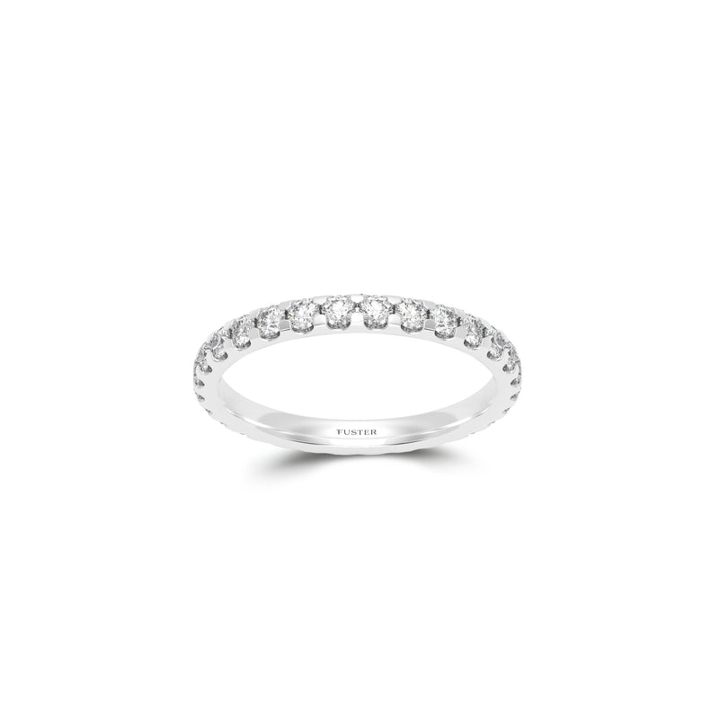 Castle Set Round Diamond Wedding Band