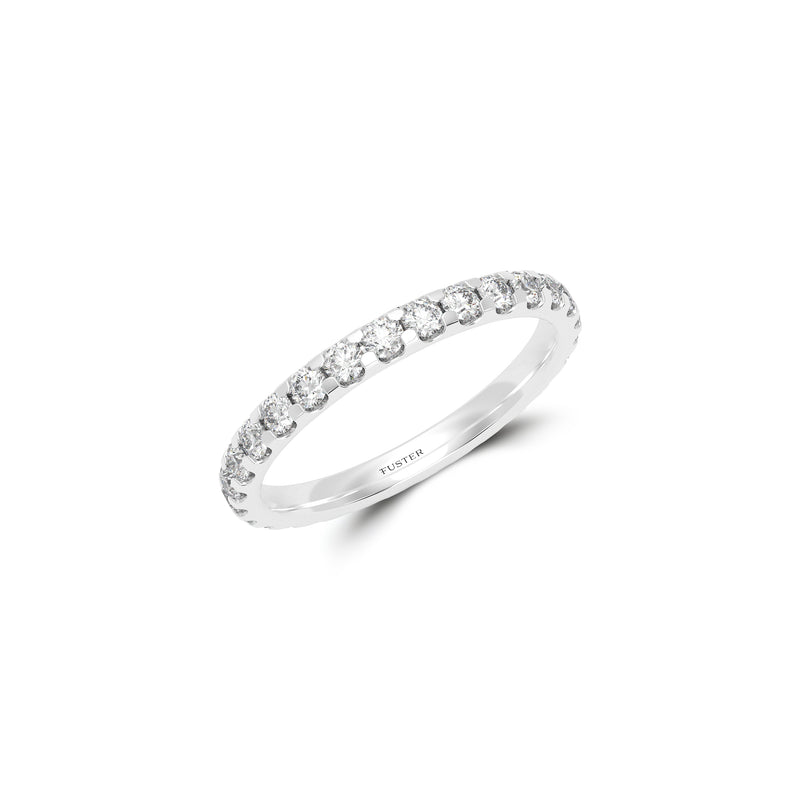 Castle Set Round Diamond Wedding Band
