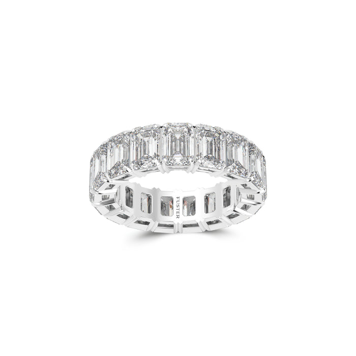 Alliance en diamant taille émeraude