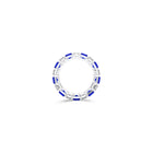 Emerald Cut Sapphire and Diamond Wedding Band