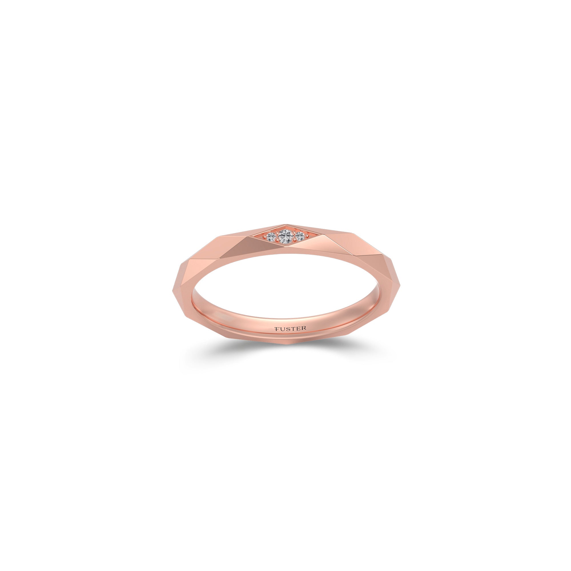 Louise Fuster Signature Faceted Diamond Wedding Band