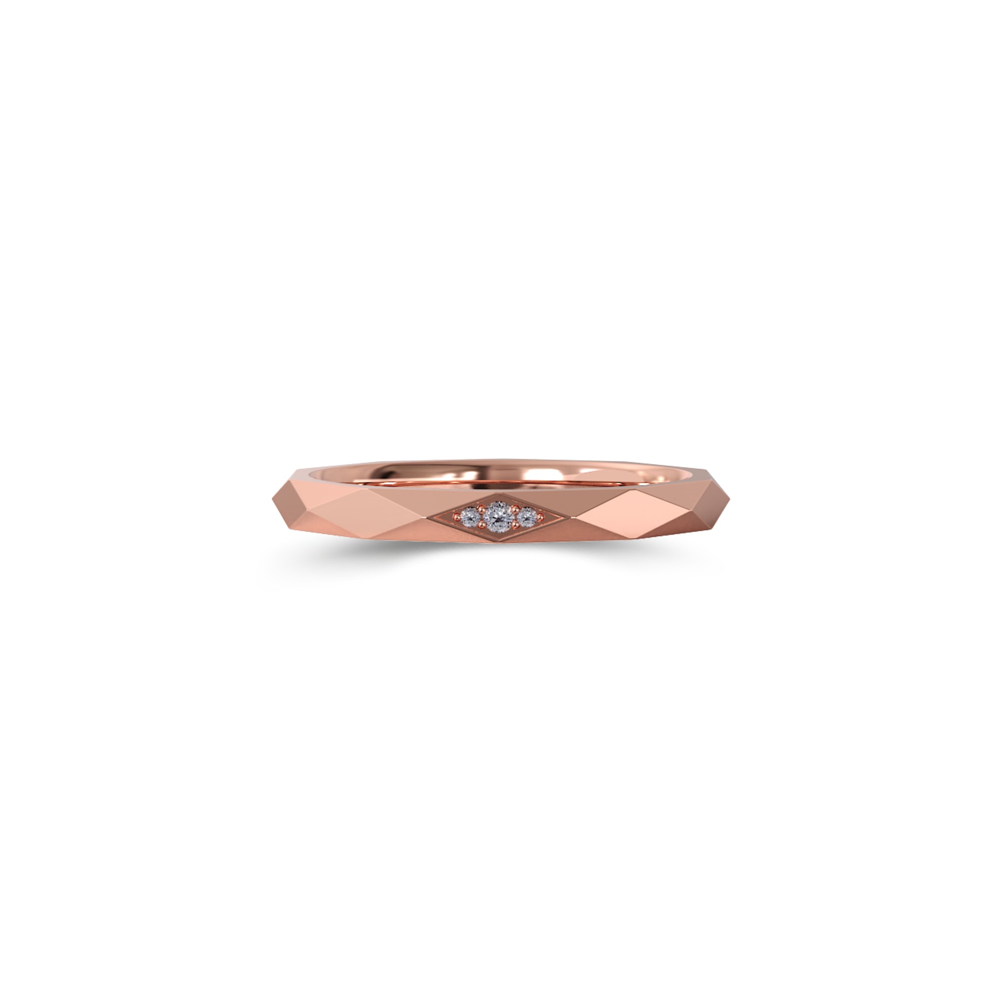 Louise Fuster Signature Faceted Diamond Wedding Band