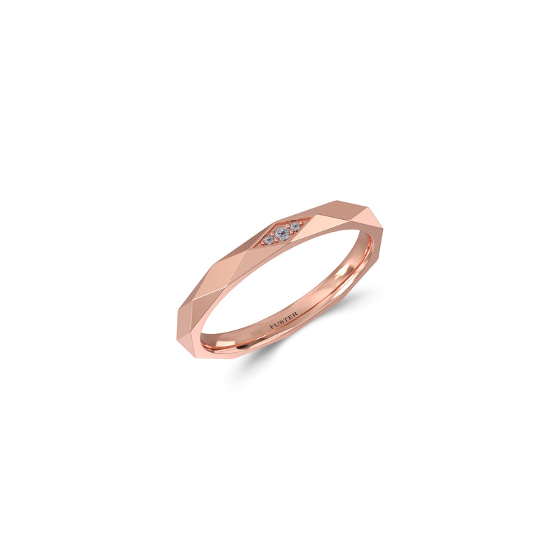 Louise Fuster Signature Faceted Diamond Wedding Band