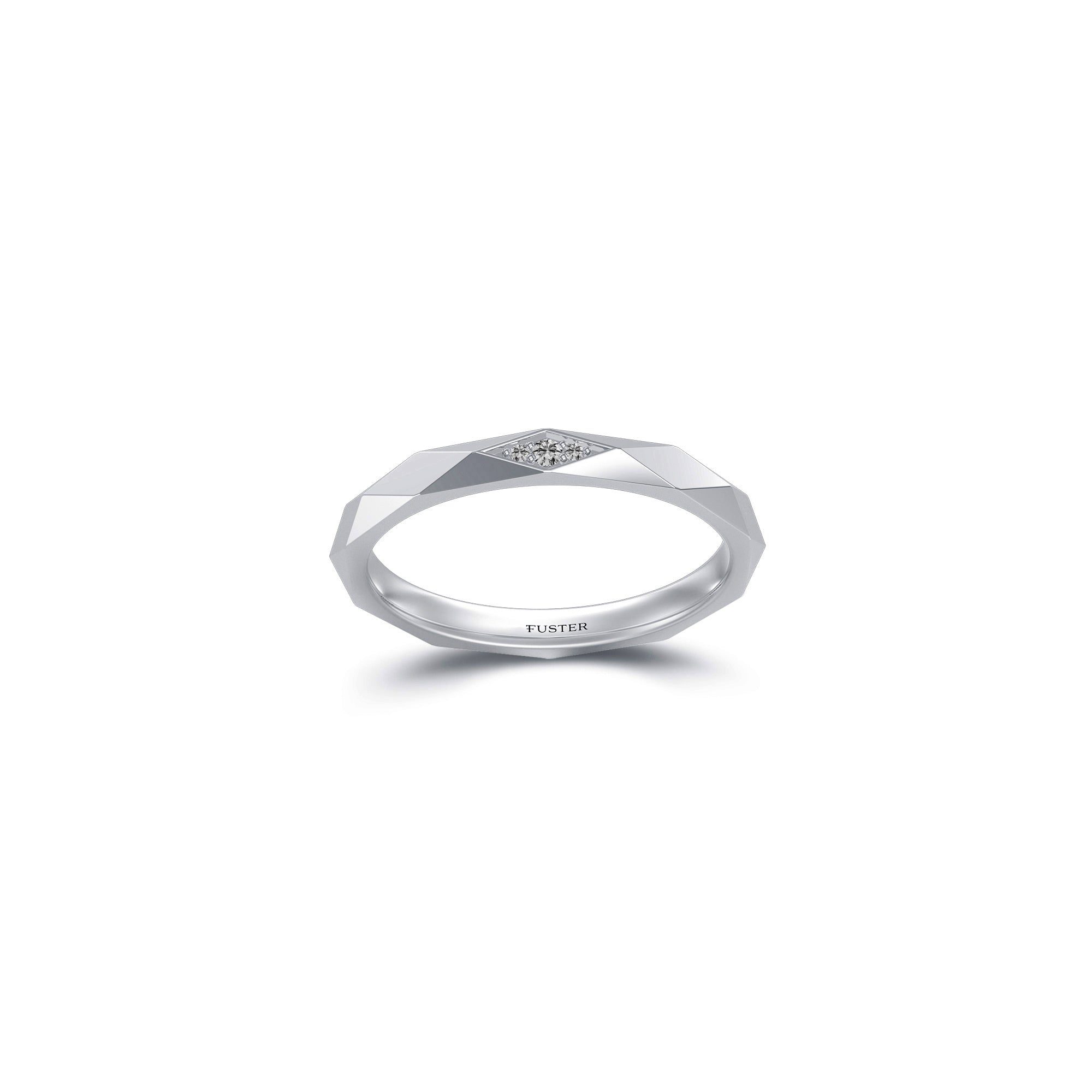 Louise Fuster Signature Faceted Diamond Wedding Band