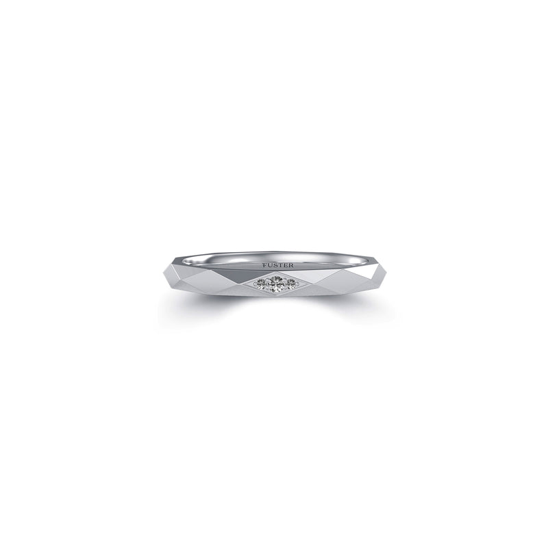 Louise Fuster Signature Faceted Diamond Wedding Band