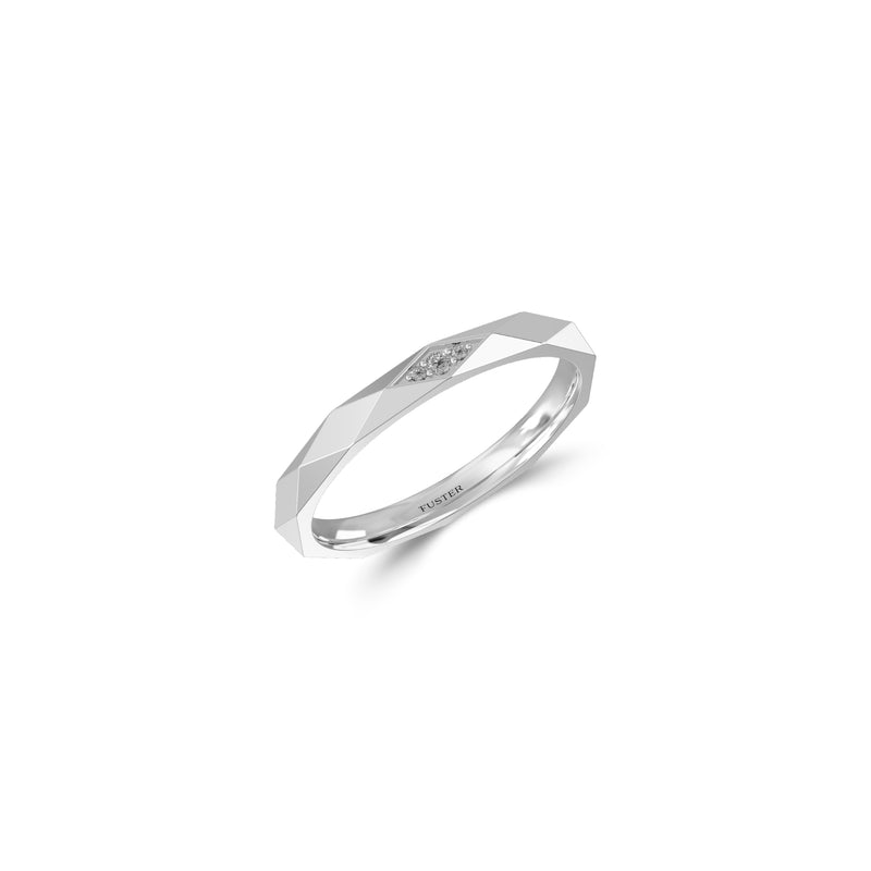 Louise Fuster Signature Faceted Diamond Wedding Band
