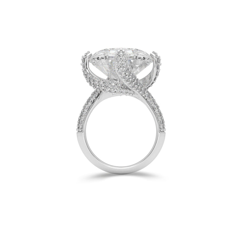 Classic Spiral Crown High Jewellery Diamond Ring
