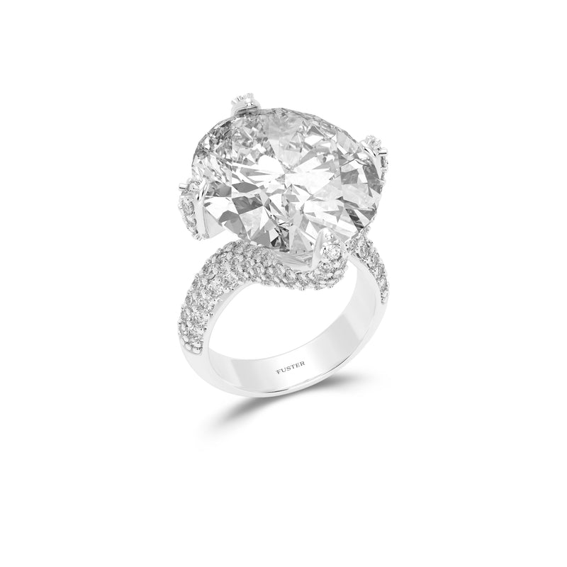 Classic Spiral Crown High Jewellery Diamond Ring